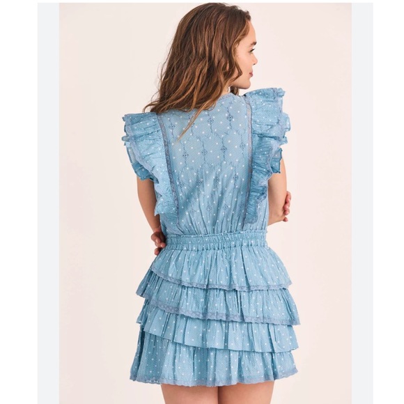 LoveShackFancy Corelli Ruffled Mini Dress - Picture 6 of 12